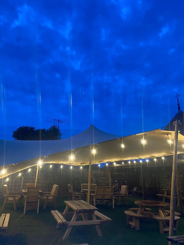 HQ Pencadlys Hotel romantic beer garden prestatyn north wales
